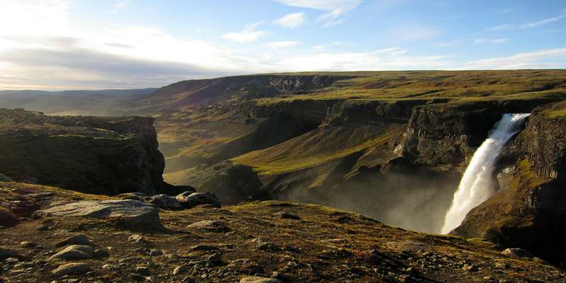 Hike to Haifoss Waterfall in Iceland